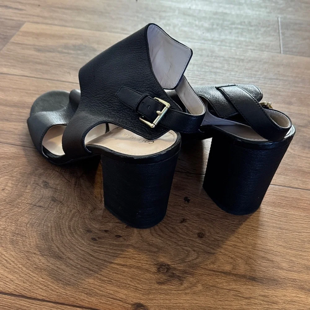 Cole Haan Black Leather Sandals - Picture 2 of 3